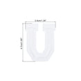 thumbnail image 2 of Parche de letras U de Uxcell, letras blancas para planchar, parches bordados para ropa, paquete de 9, 2 of 7