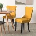 thumbnail image 2 of Velvet Upholstered Dining Chairs Set of 6 Wingback Kitchen Room Accent Chairs Solid Wood Leg Dinner Chairs with Nailhead Trim Button Tufted Back,Stylish, Luxury and Elegant, 2 of 8