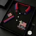 thumbnail image 2 of XDZJLR Mens Polo Shirts 250Th Anniversary Patriotic Short Sleeve Casual Comfort Commemorative Graphic Collared Independence Day 4Th Of July Shirts Men S-5Xl, 2 of 5