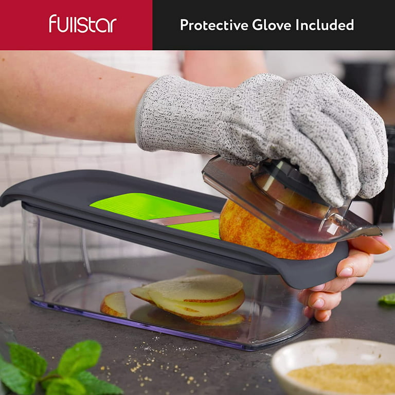 Stainless Steel Blade Vegetable Cutter With Safety Hand Gloves, Adjustable Kitchen  Mandolin Shred Food Slicer