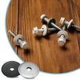 thumbnail image 5 of 100Pack 7/32" x 1-3/16" Sealing Washers, 304 Stainless Steel Zinc-Plated EPDM Bonded Neoprene Rubber Washers for Screws Bolts, Silver&Black, 5 of 6