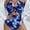 Blue, variant on Plus Size Modest Swimsuits,Plus Swimsuit One Piece Bathing Suits for Women Slimming Tie Dye Swimwear L-4XL