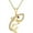 Yellow, variant on Shark Ocean Sea Cute Animal Pendant Necklace for Women Round Cut White Diamond & Ruby Gemstone 14K Yellow Gold Finish 925 Sterling Silver