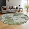thumbnail image 6 of Addison Rugs Mayfield Premium Machine Washable Transitional Abstract Olive Round Rug, 8' x 8', 6 of 6