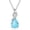 December-Turquoise, variant on FANCIME 14K Solid White Gold Teardrop Pendant with Diamond Birthstone Necklace