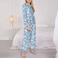 thumbnail image 3 of Balery Daisies Flowers Conjunto de Pijama con Estampado para Mujer, Conjunto de Dos Piezas con Manga Larga, Ropa de Dormir Suave con Bolsillos, Pijamas Cómodos-XX-Large, 3 of 7