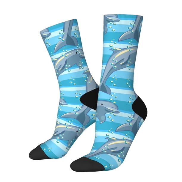 Balery Dolphin Calcetas Largas con Estampado para Hombre y Mujer – Suaves y Transpirables, Talla Única (US 5-11)
