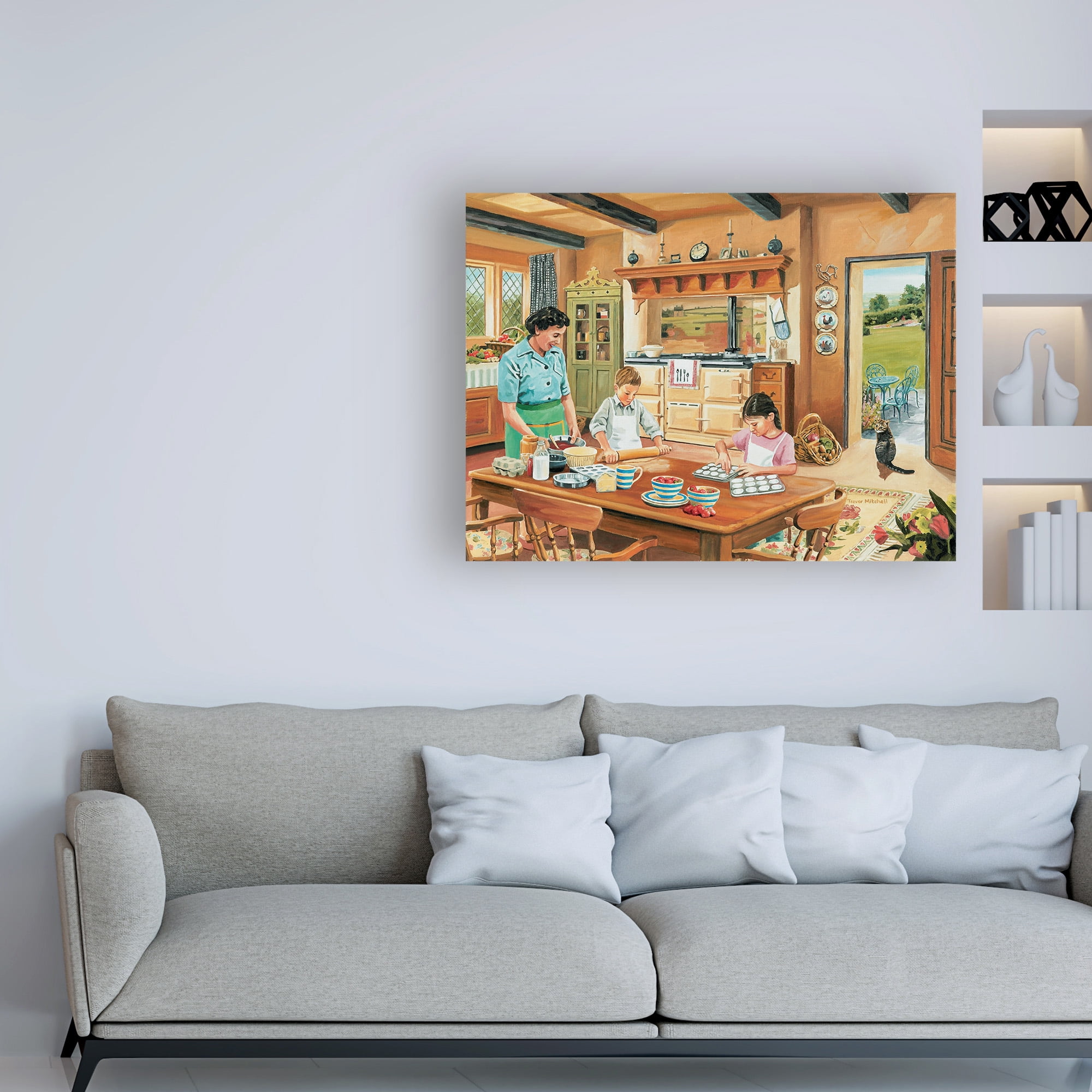 Trademark Fine Art 'A Cottage Kitchen' Canvas Art by Trevor Mitchell