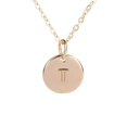 thumbnail image 3 of Pendentif Rond en Forme de Pièce Collier Chaîne de Cou Alphabet Filles Chaîne de Cou Disque Cadeau Fille Femme Bijou, 3 of 8