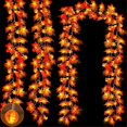 thumbnail image 2 of Fall Garland with Pumpkin Lights Halloween Fall Decorations, 2 of 5
