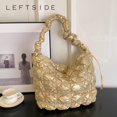 thumbnail image 2 of Bolso de hombro acolchado plateado para mujer, bolsa de nube plisada suave, ligera, de diseñador, moda coreana, 2023 Fivean unisex, 2 of 2