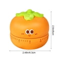 thumbnail image 3 of Uuiauoio Cute Kitchen Timer with 60-Minute Mechanism, Orange Persimmon Design, Non-Slip Base, Easy-Read Dial, Mechanical Countdown for Cooking and Baking, 3 of 6