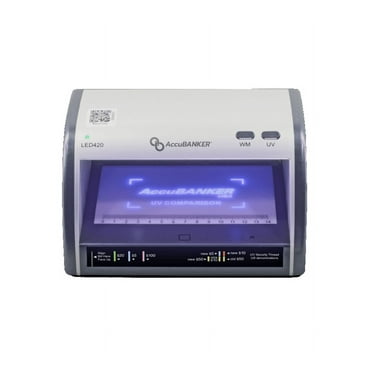 AccuBANKER Cash   Card Counterfeit Detector LED420 Money Checker with Superbright LEDs Ultraviolet & Size Detection