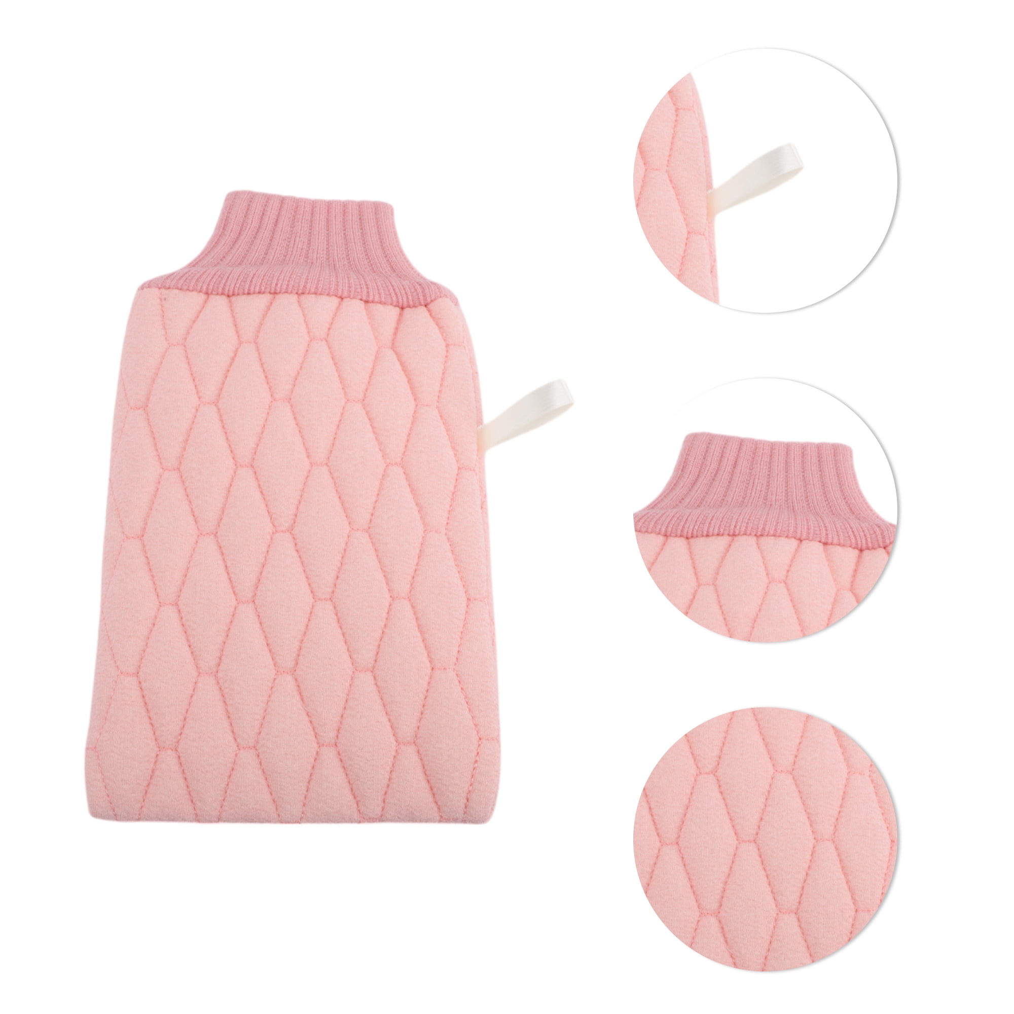 Unique Bargains Double-sided Bath Towel for Shower Room 5.51"x9.06" 1 Pc Pink