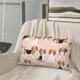 thumbnail image 5 of Zufioo Beagle Dog On Brown Print Double-sided Plush Pillow Cover,Decorative Pillow Protector without Pillow Core, Suitable for Sofa, Bedroom, Car-14"x20", 5 of 6