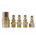 thumbnail image 3 of 5Pcs 1/4" NPT Brass Quick Coupler Solid Air Hose Connector Fittings Tools Hot, 3 of 10
