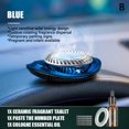thumbnail image 1 of Ambientador de aire para coche SUV oso de fresa Perfume de aromaterapia giratorio de energía solar azul, 1 of 6