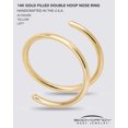 thumbnail image 5 of Body Candy Double Hoop Nose Ring 14k Gold Filled and 925 Silver for Women and Men Spiral Nose Jewelry for Single Piercing Handmade in USA, 5 of 8