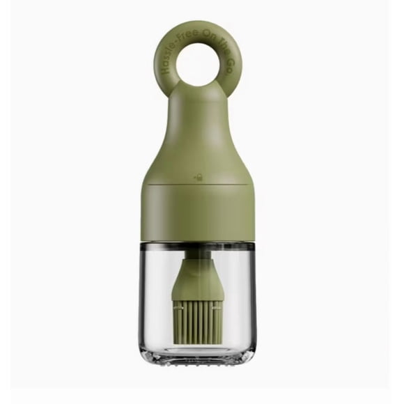 Botella de aceite de cepillo de aceite de silicona, botella de aceite de vidrio de borosilicato resistente a altas temperaturas de 150 ml, herramienta esencial for cocinar en la cocina