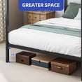thumbnail image 5 of ModFusion Canopy Bed Frame with RGB Light Strip & Charging Station, Metal Queen Size Platform Bed with Built-in Headboard, Black, 5 of 8