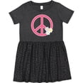 thumbnail image 3 of Inktastic Peace Sign Cute Daisy Flowers Girls Toddler Dress, 3 of 5
