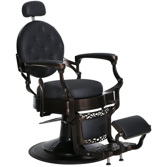 BarberPub Heavy Duty Metal Vintage Barber Chair All Purpose Hydraulic Recline Salon Beauty Spa Chair Styling Equipment 8888