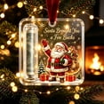thumbnail image 4 of Christmas Tree Cash Holder Decoration, Santa Claus Artwork Money Gift Hanging Ornament, Holiday Keepsake for Friends Coworkers and Family, Clear Acrylic, 4 of 6