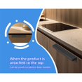 thumbnail image 6 of Cabinet Door Handle, No Drill Installation Adhesive Back, Non Contact Design, for Kitchen, Bathroom, Garbage Drawer, FAJHHA | Gray, 6 of 9