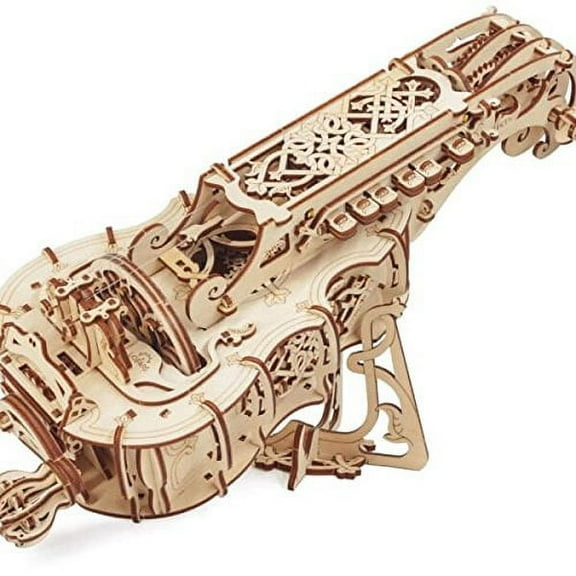 UGears Mechanical Models 3-D Wooden Puzzle - Mechanical Hurdy-Gurdy Musical Instrument