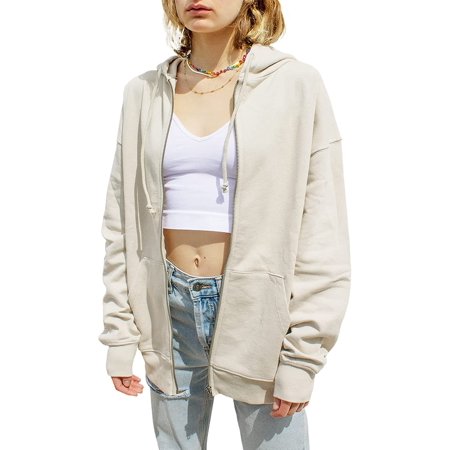 Women's Y2K Hoodie Sweatshirt Oversized Long Sleeve Zip Up Hooded Coat E  Girl 90s Baggy Drawstring Jackets | Walmart Canada