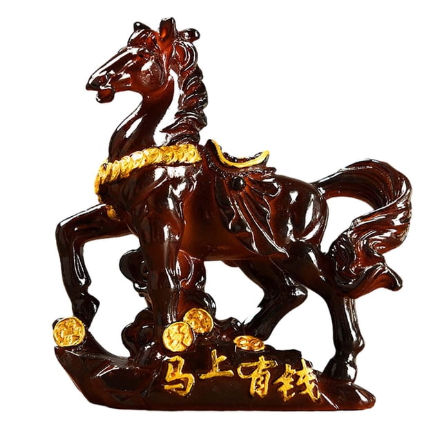 Estatua de caballo, mascota de té, bandeja de té de agua, accesorios, adorno de mesa, juego de té, caballo Pasar al color rojo