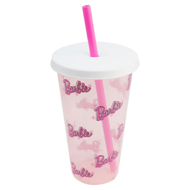 Vaso de Plástico Reutilizable Ambient 21 Diseño Barbie Rosa 739 mililitros