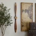 thumbnail image 2 of DecMode Brown Metal 2 Blade Airplane Propeller Wall Decor with Aviation Detailing, 2 of 8