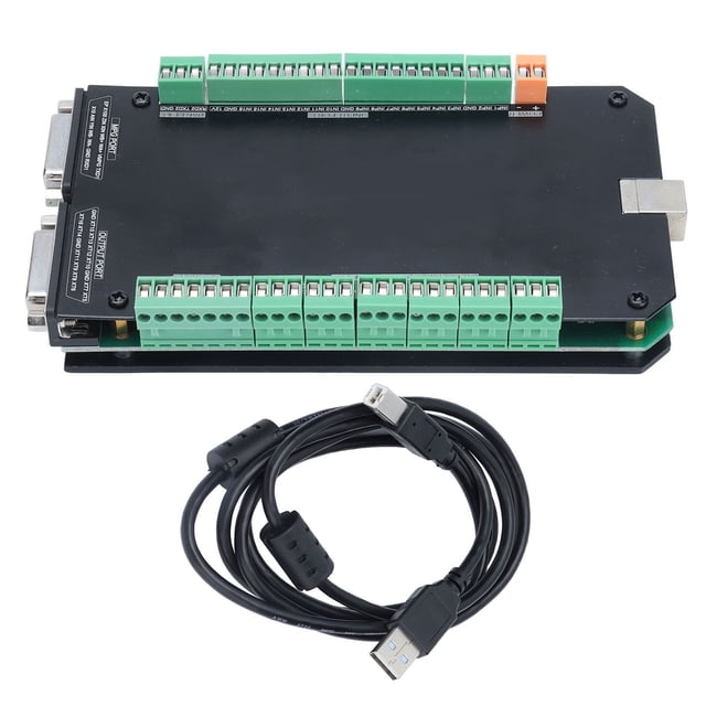 Placa controladora de movimiento CNC con interfaz USB, módulo de control de motor paso a paso con cable de 5 ejes