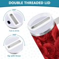 thumbnail image 5 of 40 oz Tumbler With Handle Stainless Steel Insulated Tumbler With Lid for Car Cup Holder Romantic Red Roses in Rows, 5 of 9