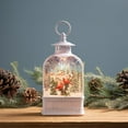 thumbnail image 3 of Snow Globe Lantern with Santa 10.5"H Plastic 6 Hr Timer 3 AA Batteries, Not Included or USB Cord included, 3 of 3