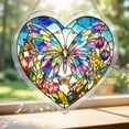 thumbnail image 3 of Yardvibe Acrylic Heart Shaped Puzzle Suncatcher, 83 Pieces, 7.48" Butterfly Sun Catchers Puzzle, DIY SunCatchers Puzzles Window Hanging, Home & Garden Decor (Blue), 3 of 5