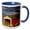 Blue/White, variant on 3drose, Covered Bridge Over the White River in Medora, Indiana, Usa, 11oz Two-tone Red Mug