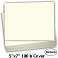 thumbnail image 2 of Hamilco Cream Colored Cardstock Thick Paper - Blank Index Flash Note & Post Cards - Greeting Invitations Stationary - Flat 5 X 7" Heavy Weight 100 lb Card Stock for Printer  100 Pack, 2 of 7