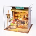 thumbnail image 3 of Proyecto de Miniatura de Artesanía de Bricolaje Casa de Muñecas de Madera Modelo de Casa de Té Chino Sunnimix Casa de muñecas en miniatura DIY, 3 of 8