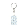 thumbnail image 2 of Uemuo Cute Cat Pattern Rectangular Metal Keychain - Durable, Stylish, and Personalized Key Ring for Men and Women,Engraved Keychain,Gift Slim Sturdy Keychain, 2 of 7
