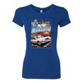thumbnail image 2 of Wild Bobby, Mustang Untamed American Spirit Ford Cars and Trucks Women Slim Fit Junior Tee, Royal, X-Large, 2 of 6