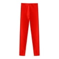 thumbnail image 3 of Oyolan Girls Leggings Elastic Waisted Kids Yoga Pants Stretch Shiny Running Dance Tights for Teen Red 14, 3 of 6
