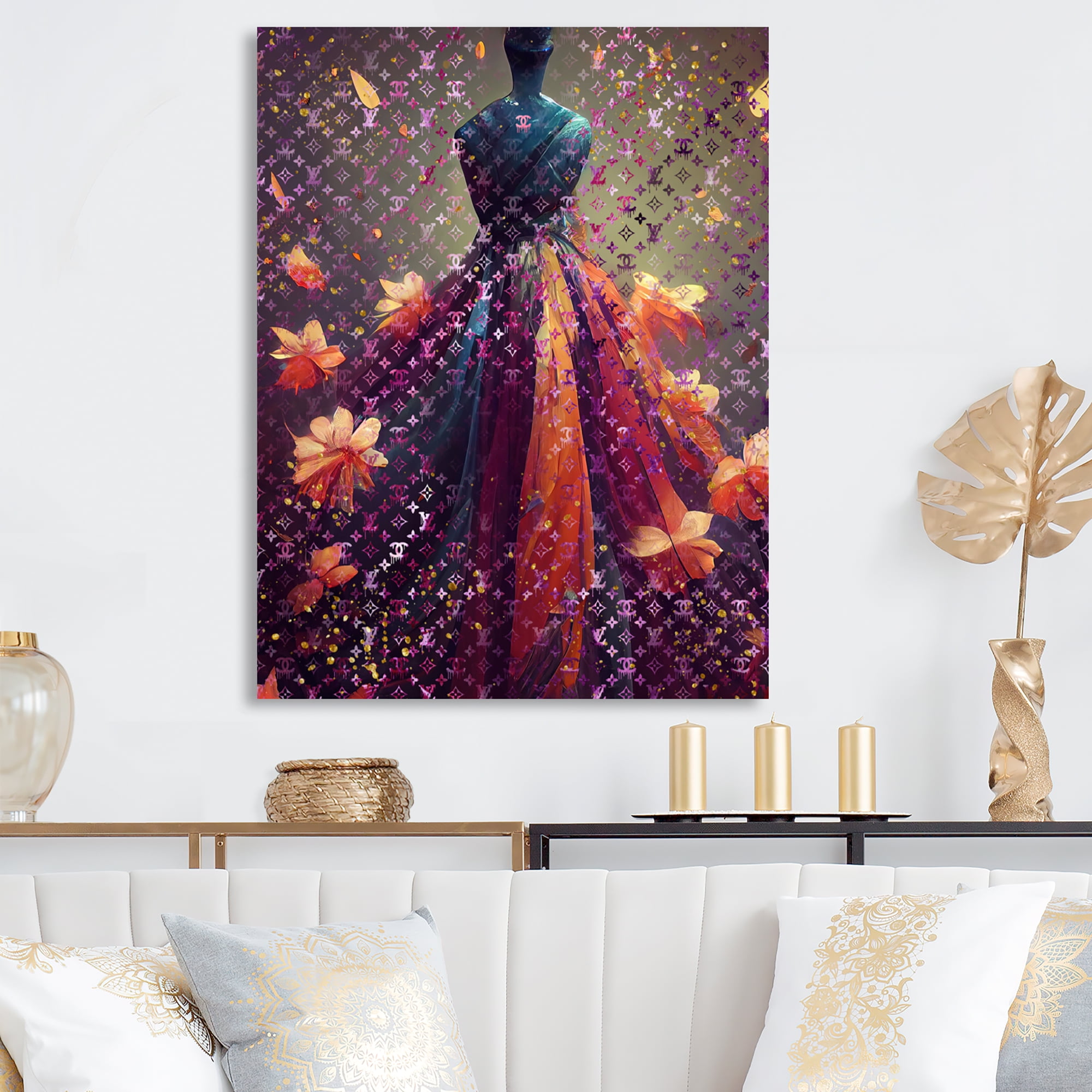 Designart Luxurious Fantasy Dress I Canvas Wall Art
