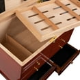 thumbnail image 5 of Landmark Desktop Cigar Humidor - High Gloss Cherry Lacquer Finish -Capacity: 300, 5 of 11