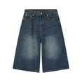 thumbnail image 5 of JJHGVB Capri Jeans women's capris Knee Length Capri Pants capri lounge pants Lounge Trousers Cropped Pant Trendy Denim Capri Pants Lounge Slacks pantalones capri Relaxed Fit Dark Blue 2XL, 5 of 5