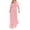 DT-Pink, variant on Women's Plus Size Split Maxi Dress-Short Sleeve-High-Slit-Polyester Blend-for Beach Vacation/Party-Flowy Plus Size