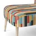 thumbnail image 5 of Designart "Elegance And Colorful Colors Stripes" Upholstered Modern & Contemporary Accent Chair and Striped Arm Chair - Multiple Color & Pattern, 5 of 7