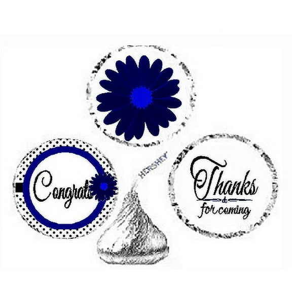 216ct Navy Congrats Party Favor Candy Decoration Stickers Labels Fits Kisses Chocolates Party Favors Envelope