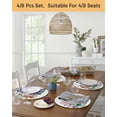 thumbnail image 5 of 15 Inch Round Placemats Set of 6, Happy Easter Non Slip Heat Insulation PP Table Mats, Watercolor Gnomes Rabbits Eggs Love Green Plaid Washable Place Mats for Kitchen Dining Party Table Decor, 5 of 7